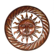 Sun Design Round Metal Wall Decor, Copper
