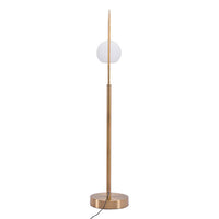 Brushed Brass Modern Arc Floor Lamp