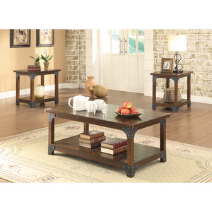 Amazingly Designed 3 Piece Craftsman Occasional Set, Brown