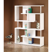 Splendid white Bookcase With Chrome Support Beams