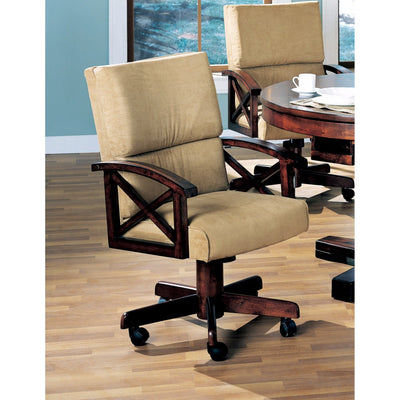 Upholstered Arm Game Chair , Brown
