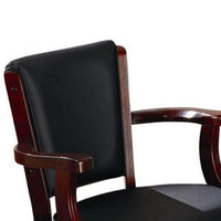 Expedient Upholstered Arm Game Chair, Green And Brown
