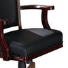 Expedient Upholstered Arm Game Chair, Green And Brown