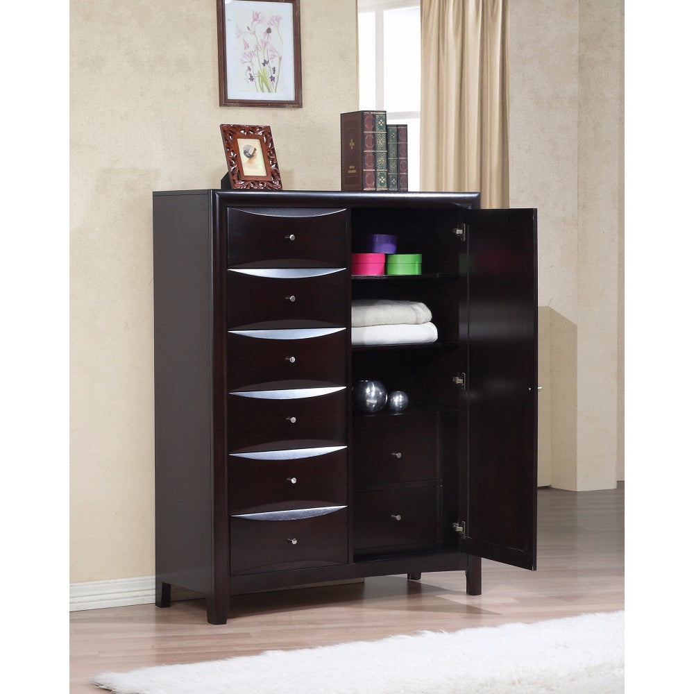 Bold Sturdy Chest with Storage Drawers, Brown