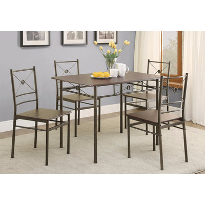 Dining Table Set Of Five, Bronze