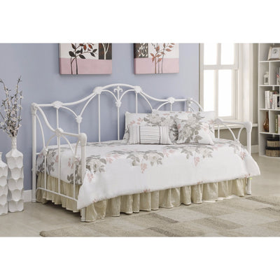 Well-designed Twin Metal Daybed with Floral White Frame
