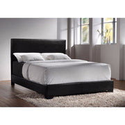 Contemporary Queen Upholstered  Bed, Black