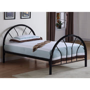 Casually Stylish Twin Size Metal Bed, Black