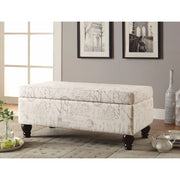 Dimensionally Modern Bench, Off White-Gray