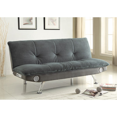 Retro Chick Couch Bed with speakers, Gray