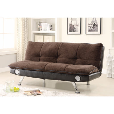 Retro Chick Couch Bed with speakers, Brown