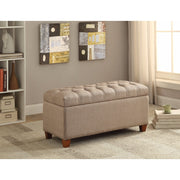 Functionally Stylish Bench, Taupe Brown