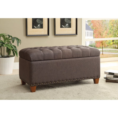 Storage Efficient Bench, Mocha Brown