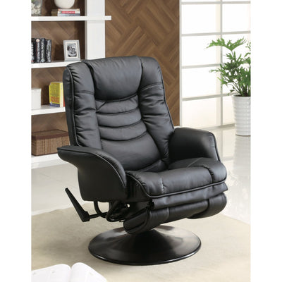 Opulently Functional Glider Chair With Ottoman, Black