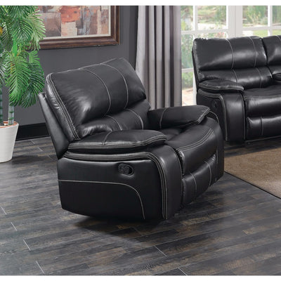 Finished Glider Recliner Chair, Black