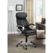 Leather, Executive-Style Office Chair, Black