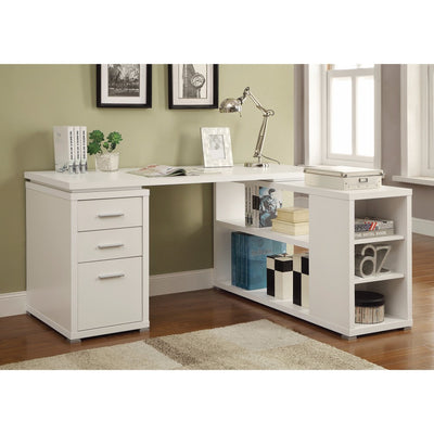 Exquisite Wooden Office Desk, White