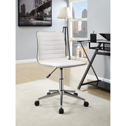Contemporary Mid-Back Desk Chair, White