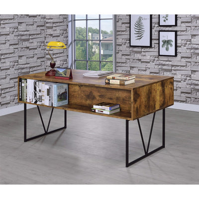 Writing Desk With 4 Drawers, Brown
