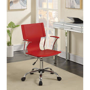 Contemporary Styled Mid-back Office Chair, Red