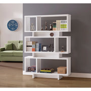 Geometrically Designed Reversible Bookcase, White