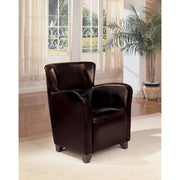 Opulently Styled Accent Chair, Dark Brown