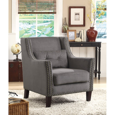 Supremely Classy Accent Chair, Gray