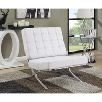 Comfortably Classy Accent Chair, White