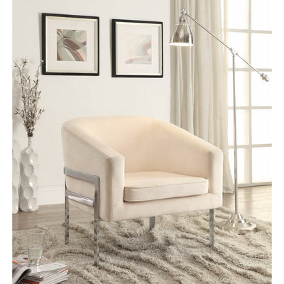 Elegantly Refined Accent Chair, Cream