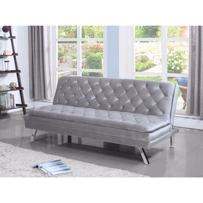 Multi-functional Modern Couch Bed, Silver