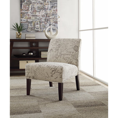 Ultra-Modern Accent Chair, White-Gray