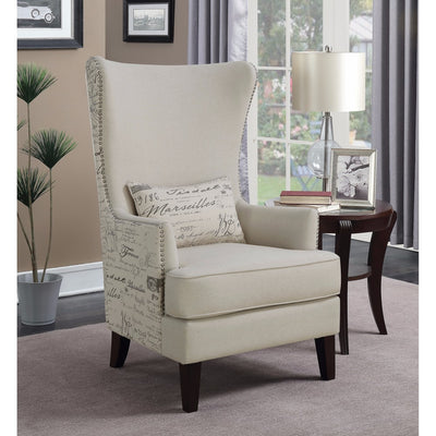 Imposingly Opulent Accent Chair, Cream