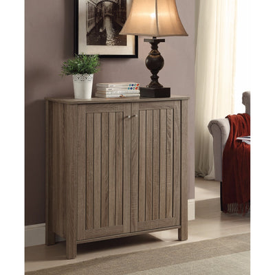 Sophisticated Wooden Shoe Cabinet, Gray