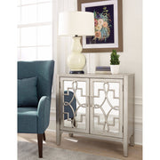 Traditional Style Wooden Accent Cabinet , Silver