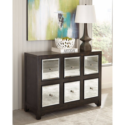 Contemporary Elegant Wooden Accent Cabinet,  Brown