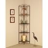 4 Tier Copper Metal Corner Shelf Bookcase