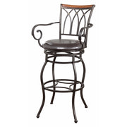 29" Decorative Metal Bar Height stool, Black