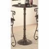 Round Industrial Metal Counter Height Table, Black