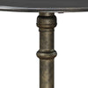 Round Industrial Metal Counter Height Table, Black