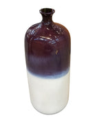 Modern Style Decorative Ceramic Vase, Purple & White