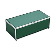 Versatile Wood And Glass Storage Box, Green