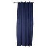 Solid Linen Curtain Panel, Navy Blue
