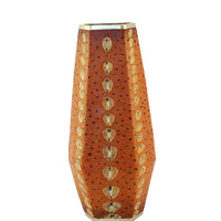 Polyresin Sturgeon Decorative Vase, Orange And Gold