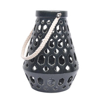 Well-designed Conical Ceramic Candle Lantern, Black