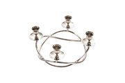 Beautifully Designed  Decorative Metal Candle Holder, Silver