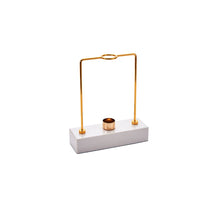 Dazzling  Metal Candle Holder, Gold And White