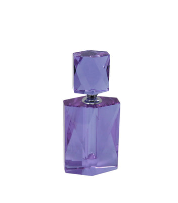 Beautifully Designed Crystal Perfume Bottle,  Purple