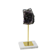 Vivacious Purple Metal Table Decor With Agate
