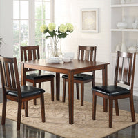 Stylish Wooden Dining Set, Black & Brown, 5 Piece set