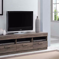Amiable TV Stand, Rustic Oak Brown
